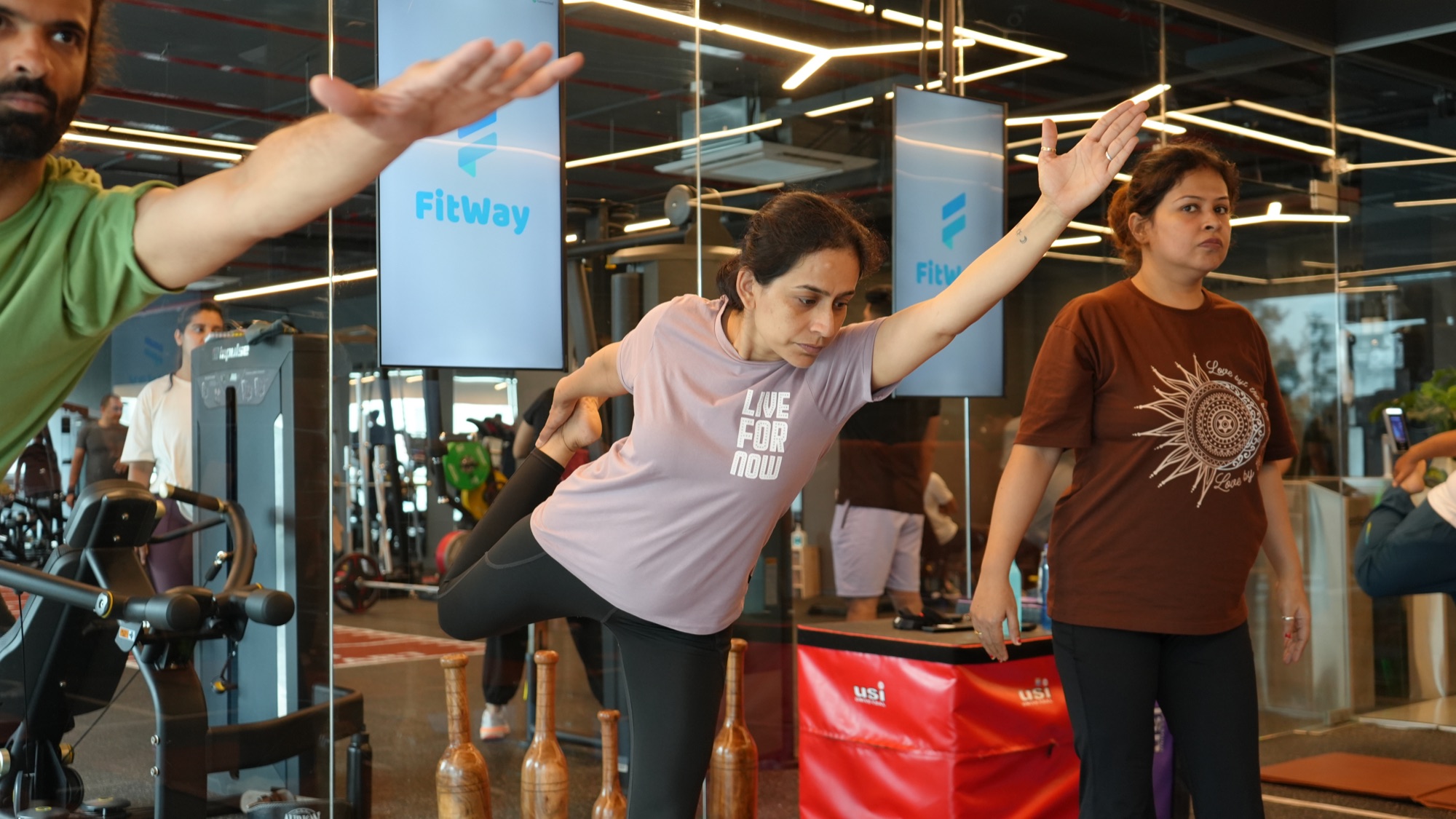 COREO members practising balance and movement together