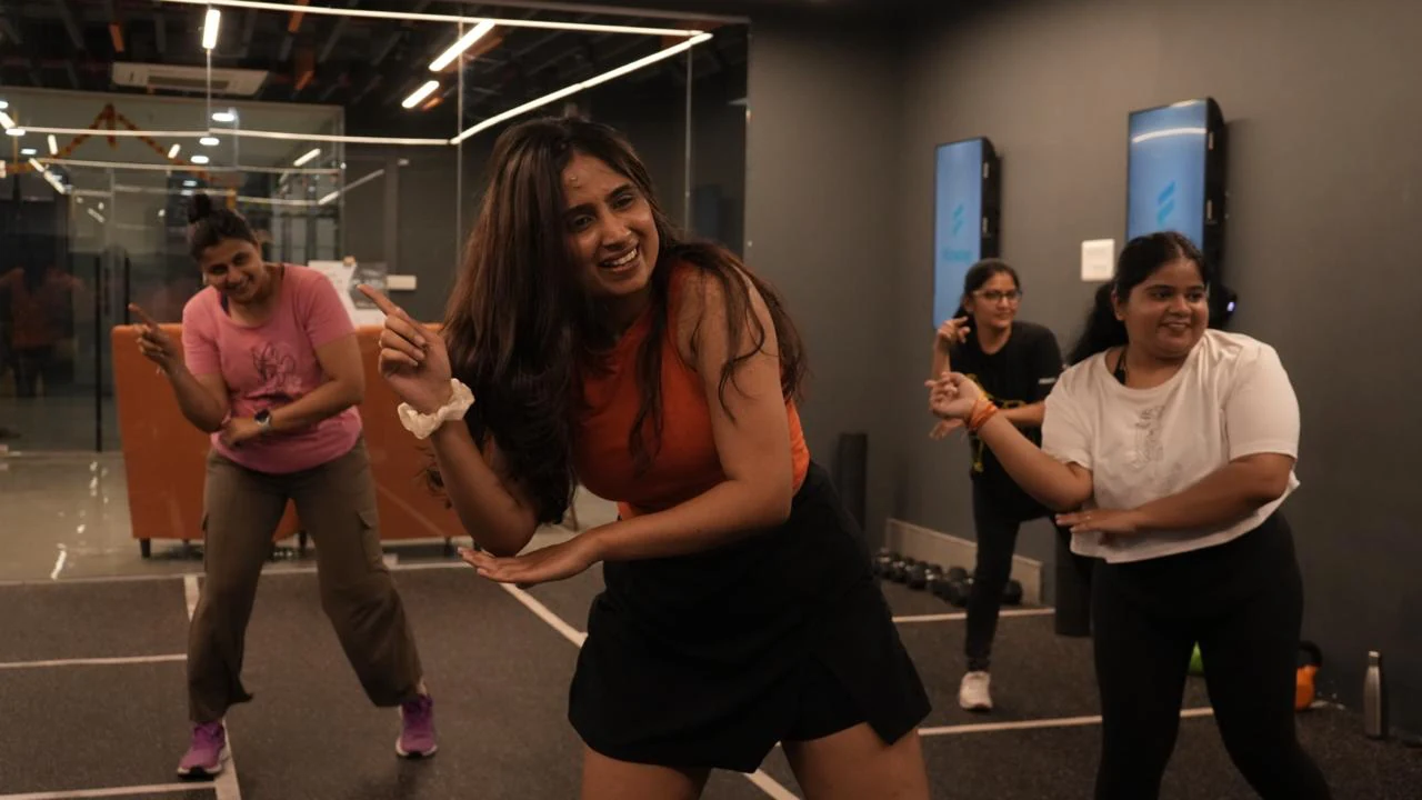 COREO members taking part in a Zumba class
