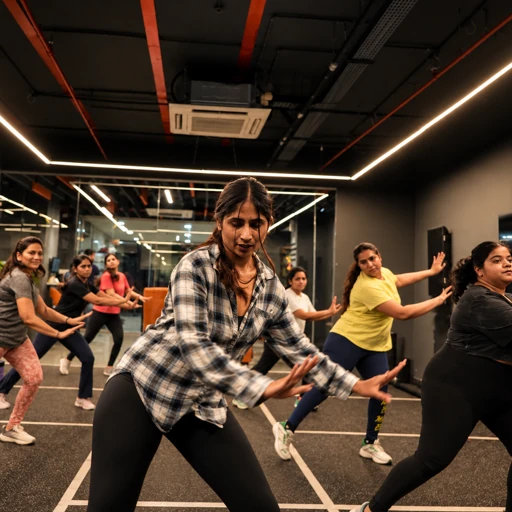 COREO Zumba instructor guiding the class
